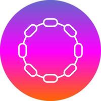 Chain Line Gradient Circle Icon vector