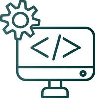 Web Development Line Gradient Icon vector