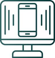 Responsive Design Line Gradient Icon vector