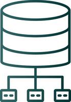 Database Architecture Line Gradient Icon vector