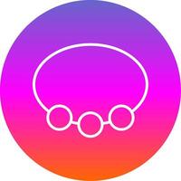 Bangle Line Gradient Circle Icon vector