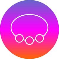 Bangle Line Gradient Circle Icon vector