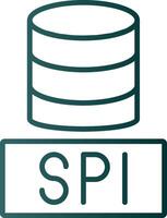 Sql Databases Line Gradient Icon vector