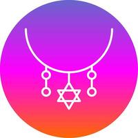 Necklace Line Gradient Circle Icon vector