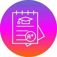 Assignment Line Gradient Circle Icon vector