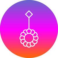 Belly Piercing Line Gradient Circle Icon vector