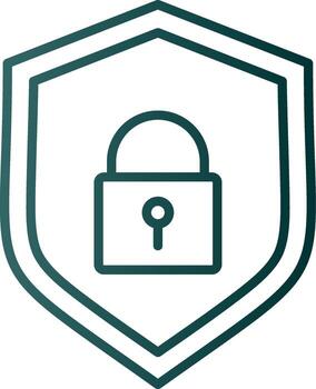 Database Protection Line Gradient Icon vector