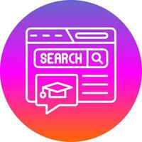 Education Forum Line Gradient Circle Icon vector