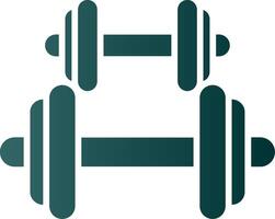 Dumbbell Glyph Gradient Icon vector