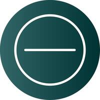 Minus Glyph Gradient Icon vector