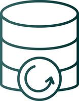 Database Backup Line Gradient Icon vector