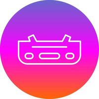 Bumper Line Gradient Circle Icon vector