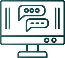 Perfessional Chat Line Gradient Icon vector