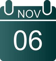 November Glyph Gradient Icon vector