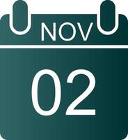 November Glyph Gradient Icon vector