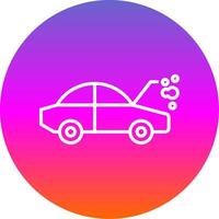 Car Breakdown Line Gradient Circle Icon vector