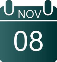 November Glyph Gradient Icon vector