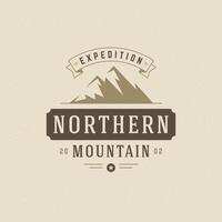 Mountains logo emblem illustration. vector