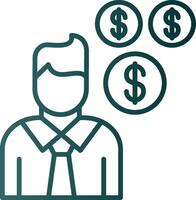 Sales Manager Line Gradient Icon vector