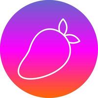 Mango Line Gradient Circle Icon vector