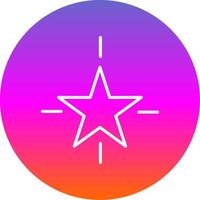 Star Line Gradient Circle Icon vector