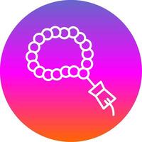 Tasbih Line Gradient Circle Icon vector