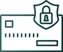 Secure Payment Line Gradient Icon vector