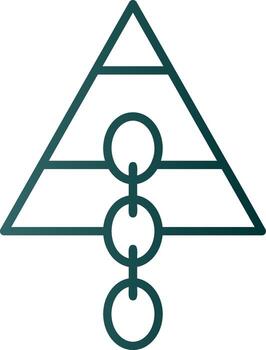 Link pyramide Line Gradient Icon vector