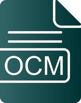 OCM File Format Glyph Gradient Icon vector