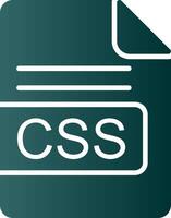 CSS File Format Glyph Gradient Icon vector