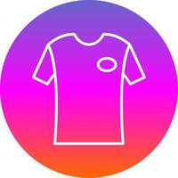 T Shirt Line Gradient Circle Icon vector