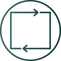 Loop Line Gradient Icon vector