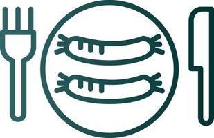 Sausages Line Gradient Icon vector