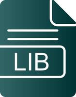 LIB File Format Glyph Gradient Icon vector