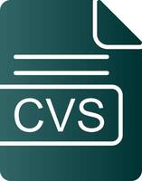 CVS File Format Glyph Gradient Icon vector