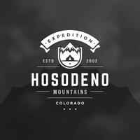 Mountains logo design illustration. vector