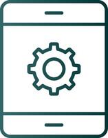 Mobile Phone Line Gradient Icon vector