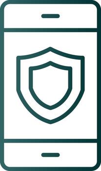 Security Line Gradient Icon vector