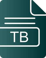 TB File Format Glyph Gradient Icon vector