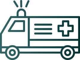 Ambulance Line Gradient Icon vector