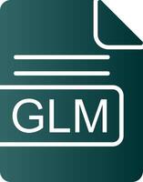 GLM File Format Glyph Gradient Icon vector