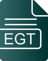 EGT File Format Glyph Gradient Icon vector