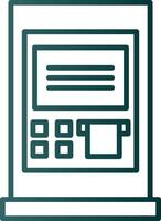 Atm Line Gradient Icon vector