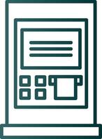 Atm Line Gradient Icon vector