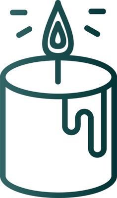 Candle Line Gradient Icon