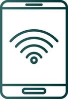 Wifi Line Gradient Icon vector