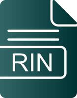 RIN File Format Glyph Gradient Icon vector