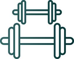 Dumbbell Line Gradient Icon vector