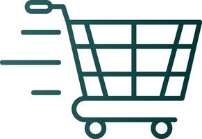 Cart Line Gradient Icon vector