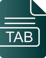 TAB File Format Glyph Gradient Icon vector